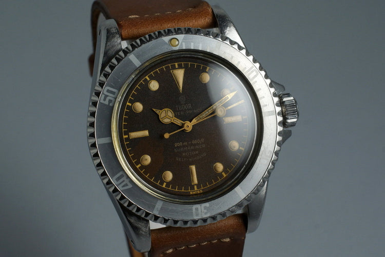 1964 Tudor Submariner 7928 PCG Gilt Chapter Ring Dial BROWN