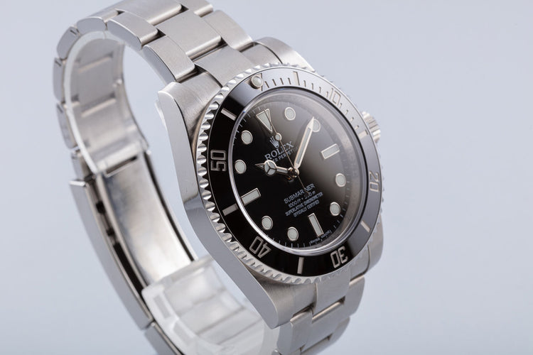 2017 Rolex Submariner No-Date 114060 with Box & Card