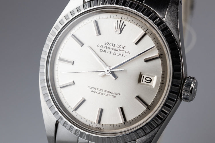 1970 Rolex DateJust 1603 No Lume Silver Dial