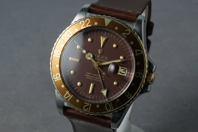 1972 Rolex 18K/SS GMT 1675 with Root Beer Dial