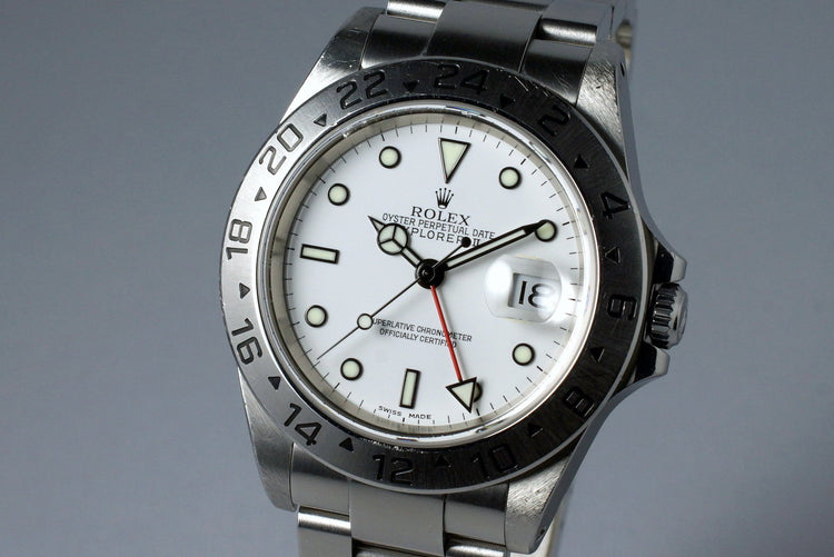 2001 Rolex Explorer II 16570 White Dial