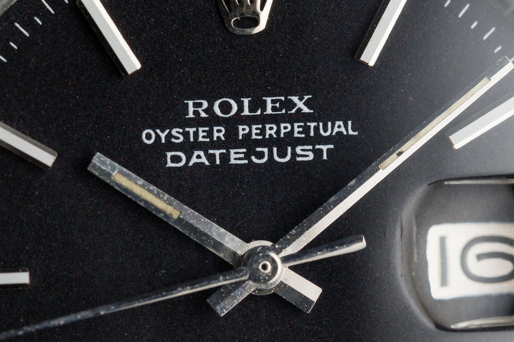 1972 Rolex DateJust 1601 Black "Confetti" dial with Papers