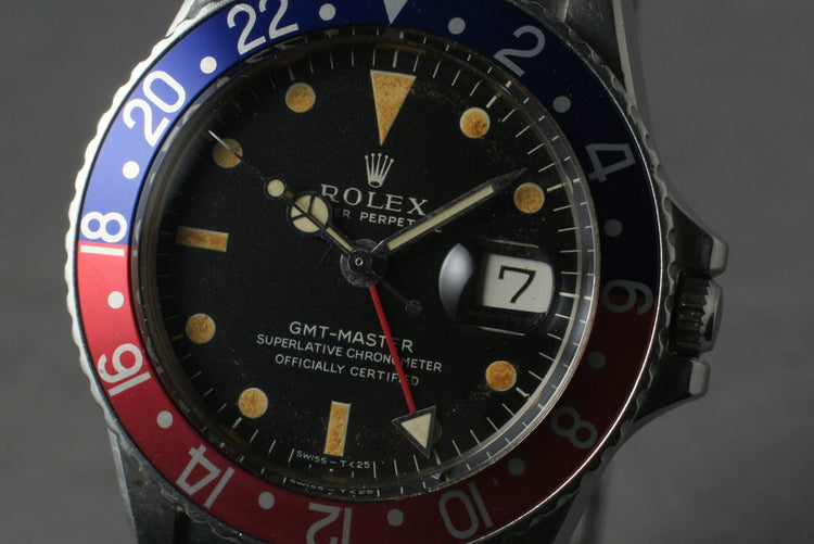 1970 Rolex GMT 1675 with Mark 1 dial with thick case