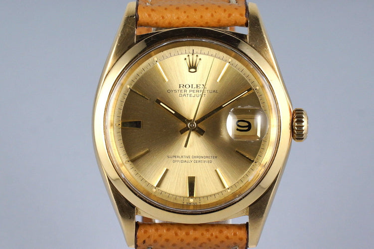 1967 Rolex YG DateJust 1600 with Papers