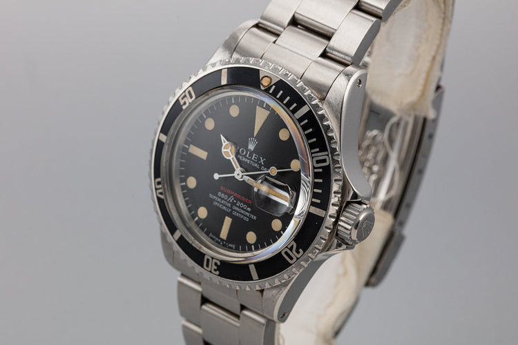 1975 Rolex Red Submariner 1680 MK 4 Dial