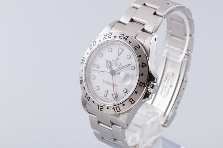 2001 Rolex Explorer II 16570 "Polar" White Dial with Box and Papers