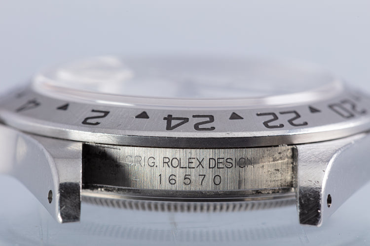 2002 Unpolished Rolex Explorer II 16570 Polar Dial