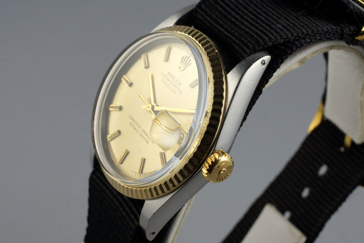 1971 Rolex Two Tone DateJust 1601 Champagne Dial