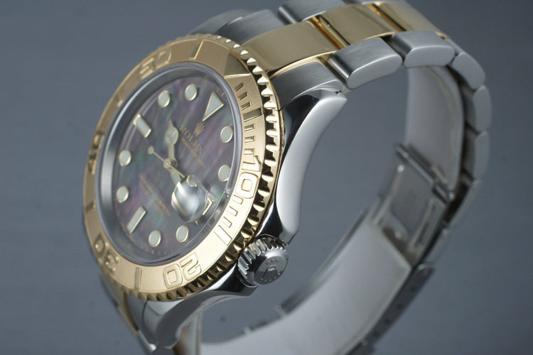 2003 Two Tone Rolex Yachtmaster 16623 MOP with Box and Papers