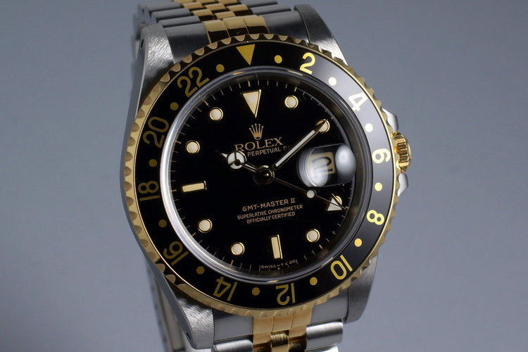 1989 Rolex Two Tone GMT II 16713 with Box and Papers