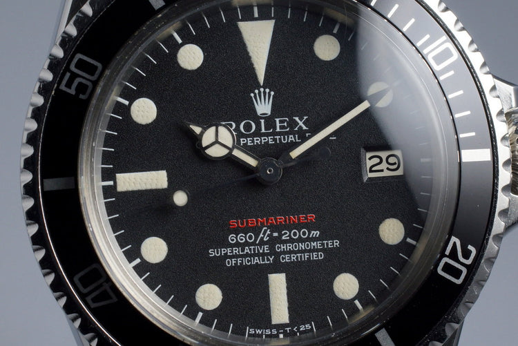 1970 Rolex Red Submariner 1680 Mark IV Dial