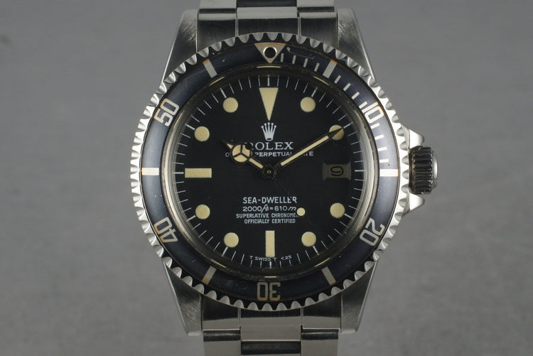 1978 Rolex Sea Dweller 1665 Rail Dial