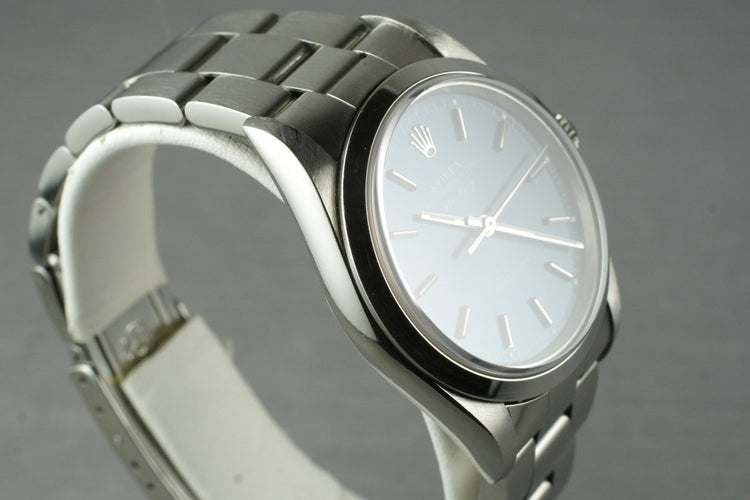 1991 Rolex Air King 14000 Blue Dial with Box and Papers