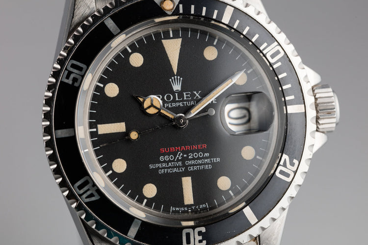 1975 Rolex Red Submariner 1680 MK 4 Dial