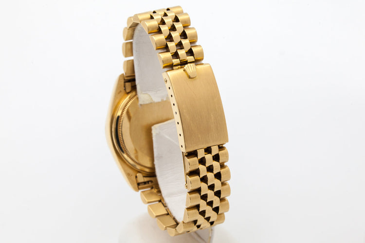 1982 Rolex YG Datejust 16018 Factory Diamond Blue Vignette Dial