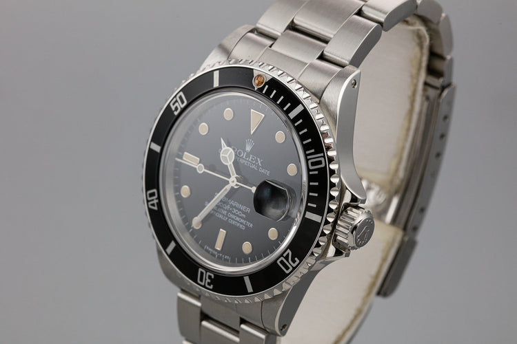 1985 Rolex Submariner 16800 with Box and Service Estimate
