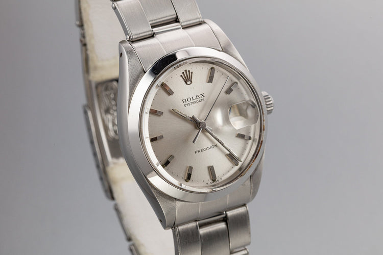 1968 Rolex OysterDate 6694 Silver Dial