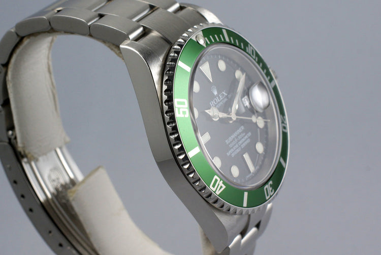 2006 Rolex Green Submariner 16610LV