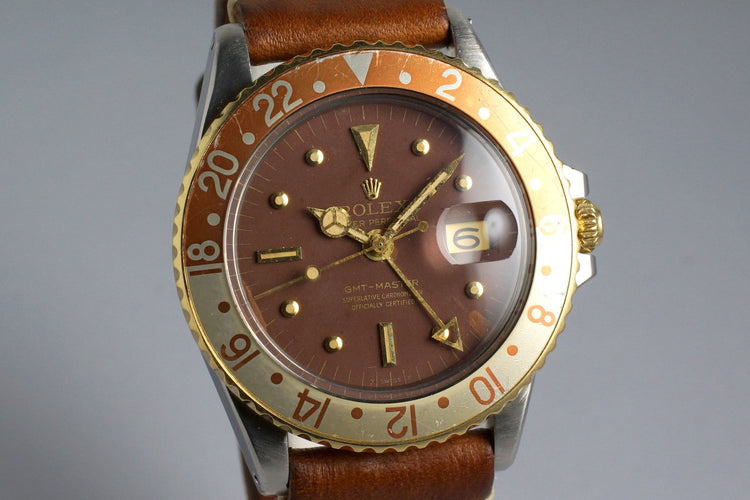 1970 Rolex Two Tone GMT 1675 with Root Beer Nipple Dial