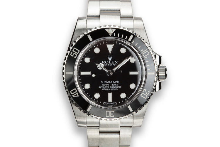 2014 Rolex Submariner 114060 with Box and Papers