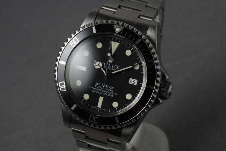 1981 Rolex Sea Dweller 1665 Box and Papers