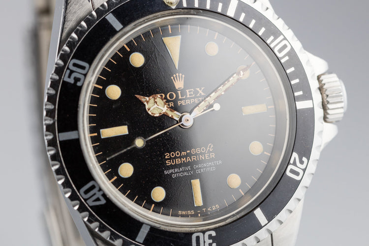 1965 Rolex Submariner 5512 Gilt 4 Line Dial with Box and Papers