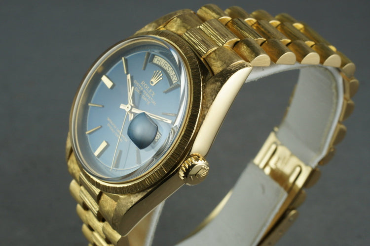 1971 Rolex 18K YG President1807 with Bark and Morellis Finish