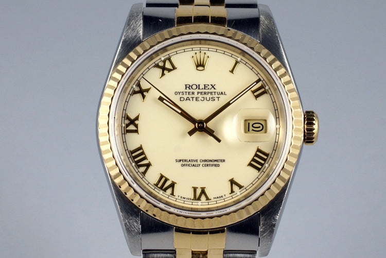 1988 Rolex Two Tone DateJust 16233 Cream Roman Dial