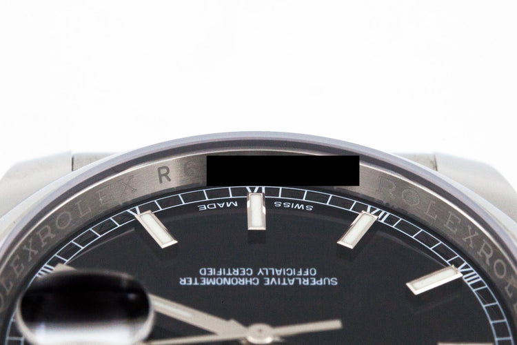 2016 Rolex Datejust 116200 Black Dial