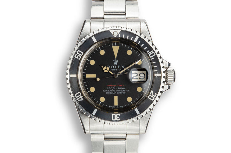 1970 Rolex Red Submariner 1680 MK IV with Box and Papers