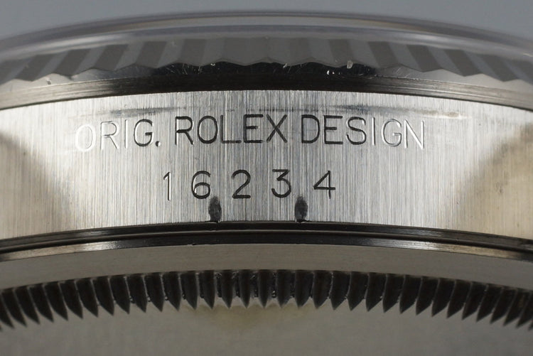 1999 Rolex DateJust 16234 with Factory Blue Diamond Dial