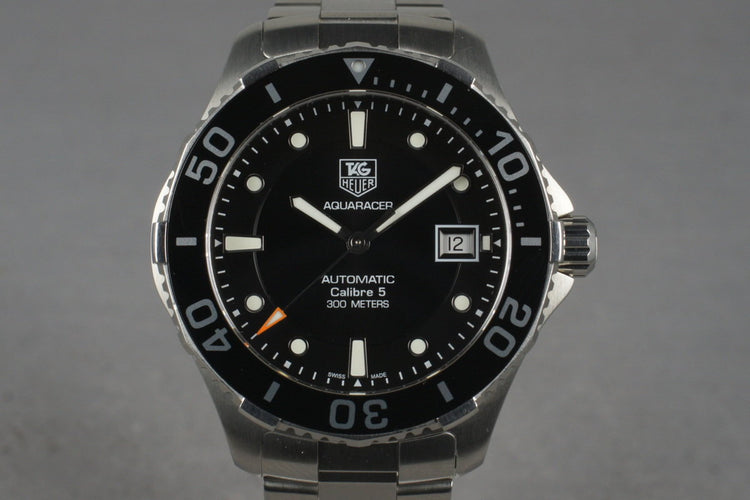 2012 Tag Heuer Aquaracer WAN2110 with Box and Papers