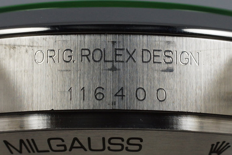 2009 Rolex Milgauss Green 116400V