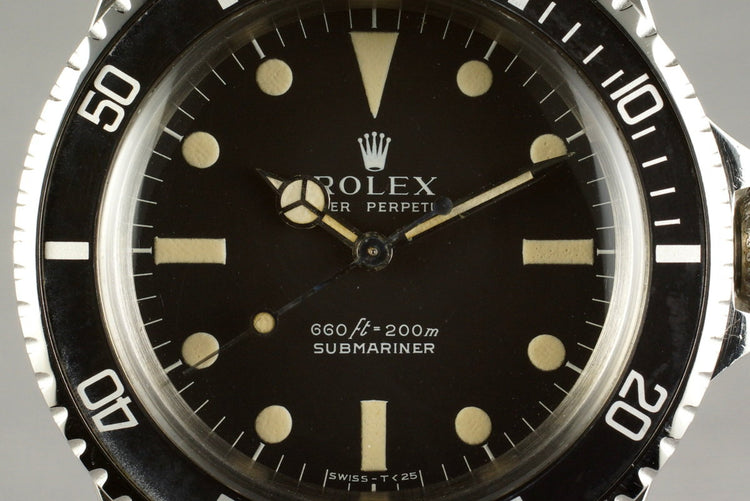 1966 Rolex Submariner 5513 Serif Dial with Service Papers