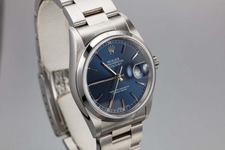 1999 Rolex DateJust 16200 Blue Dial