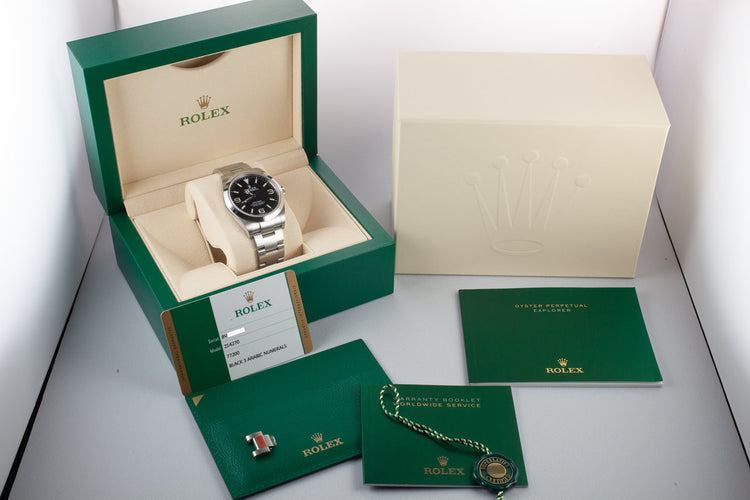 2018 Rolex 40mm Explorer 214270 with Box and Papers