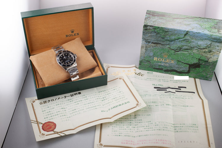 1989 Rolex Submariner 16610 with Box and Papers