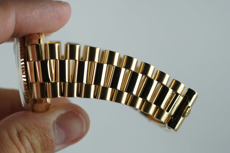 Rolex Vintage 18K YG Day Date 1803 Silver Dial and President Bracelet