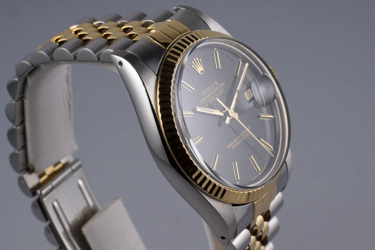 1988 Rolex Two Tone DateJust 16013 Black Dial with Box and Papers