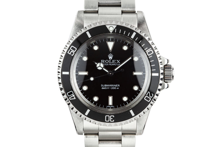 1988 Rolex Submariner 5513 with "SWISS" Only Service Dial with Box and Service Papers