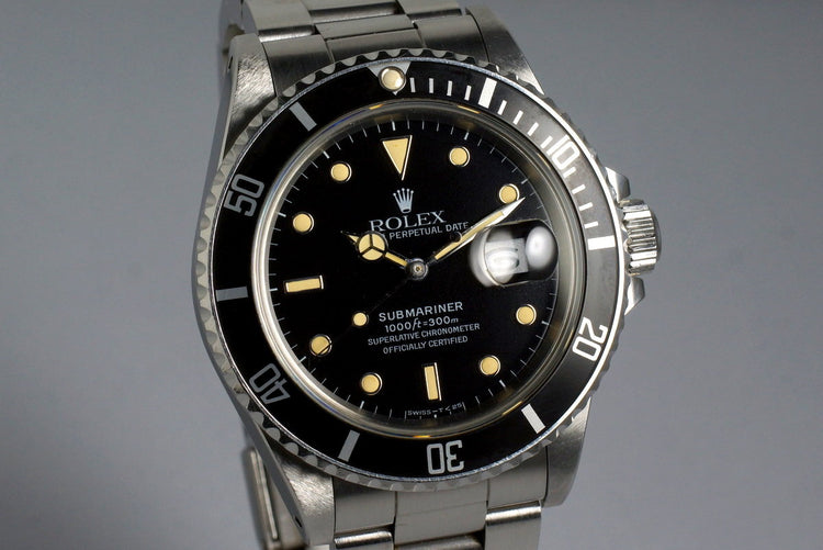 1986 Rolex Submariner 16800 with Box and Papers