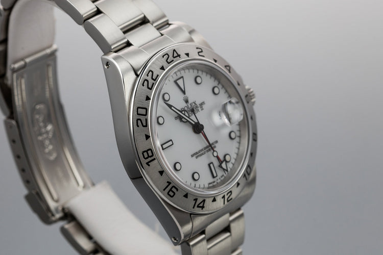 1995 Rolex Explorer II 16570 White Dial