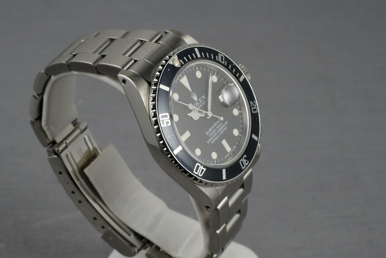 Rolex Submariner 16800 Matte Dial