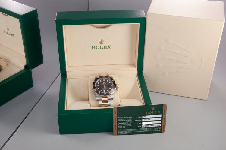 2014 Rolex Two-Tone Submariner 116613LN with Box and Papers
