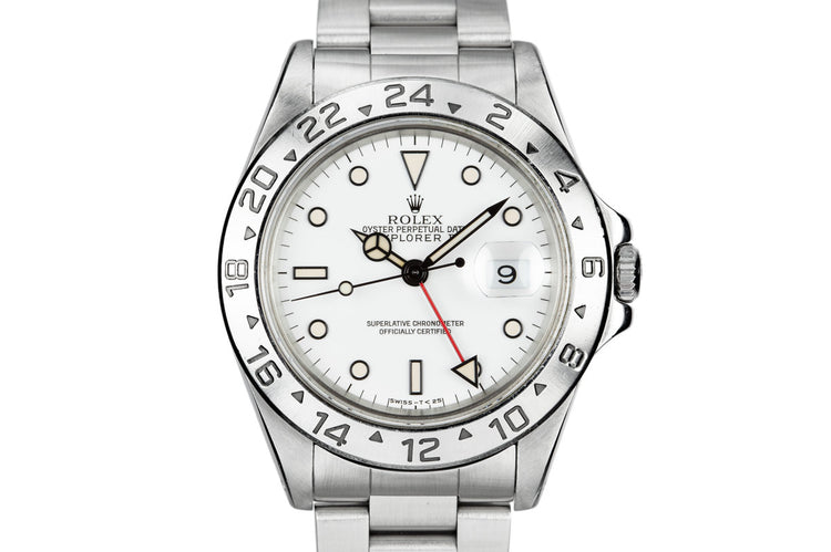 1995 Rolex Explorer II 16570 White Dial