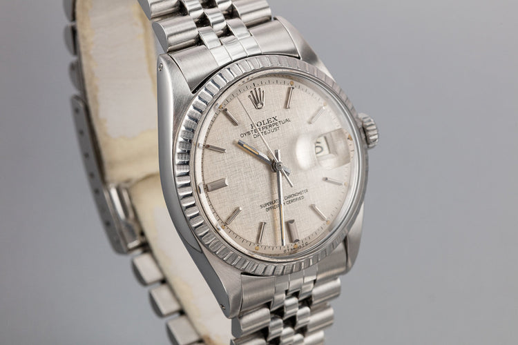 1966 Rolex DateJust 1603 Silver Linen Sigma Dial
