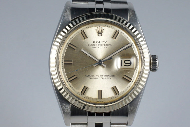 1968 Rolex DateJust 1601 Silver Non-Luminous ‘Wide Boy’ Dial