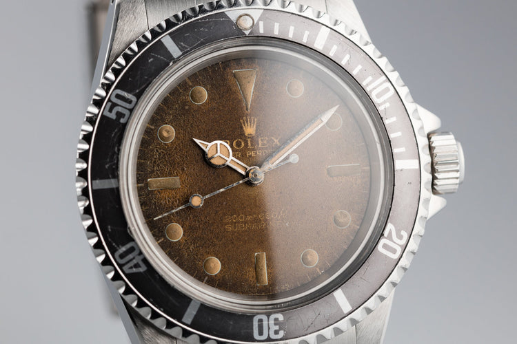 1966 Rolex Submariner 5513 with Tropical Gilt Dial with Service Papers