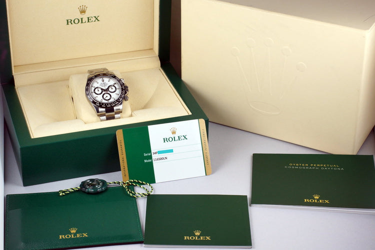 2016 Rolex Ceramic Daytona 116500LN White Dial with Box and Papers MINT