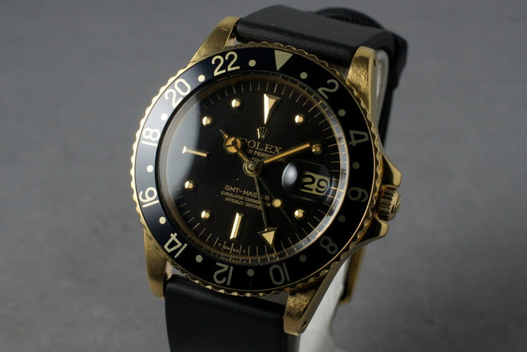 1978 Rolex 18K GMT-Master 1675 with RSC Papers